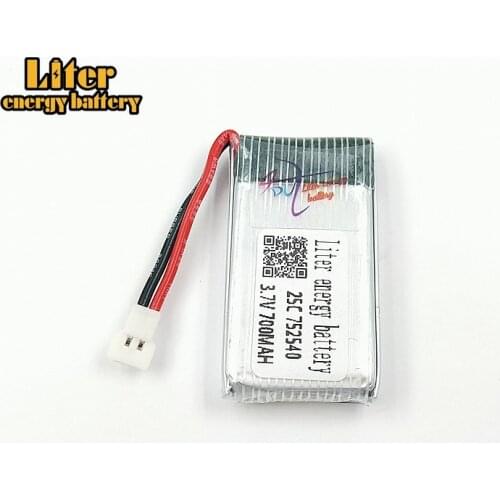 20pcs/lot X5C X5SW Tanco M68 Chengxing CX-30 H5C quadrocopter 3.7V 700mAh lithium battery 752540 25c