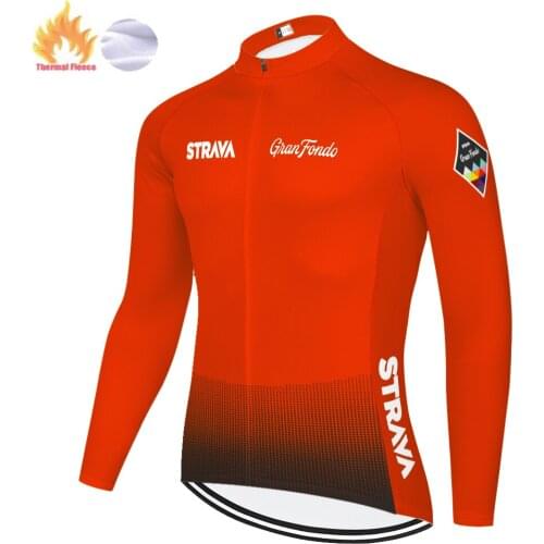2021 team Strava cycling jersey men Winter Thermal Fleece ropa ciclismo hombre Bicycle Wear Bike Clothing tenue cycliste homme