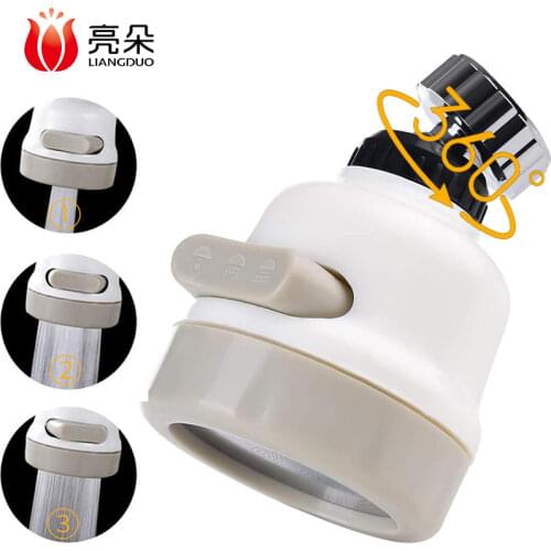 Universal Kitchen Shower Faucet Tap 3 Level Can Adjust Water Saving Filter Sprayer Nozzle 360 Rotate Anti Splash Faucet Adapter