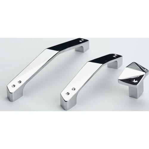 Diamond Furniture Cabinet Drawer Handle Modern Silver Chrome Wardrobe Kitchen Cupboard Dresser Closet Room Door Pull Handle Knob