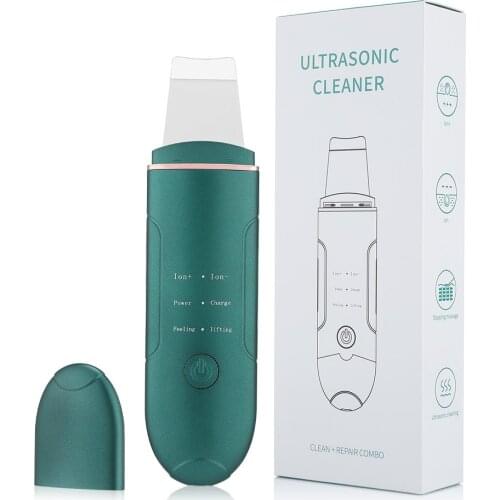 Ultrasonic Skin Scrubber Vibration Face Spatula Blackhead Remover Facial Scrubber Shovel Clean Cavitation Peeling Facial Lifting