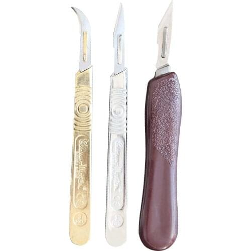 Berkem Scalpel handle carbon steel surgical blade stainless steel 10A/11#/12# scalpel thickened plastic trimmi