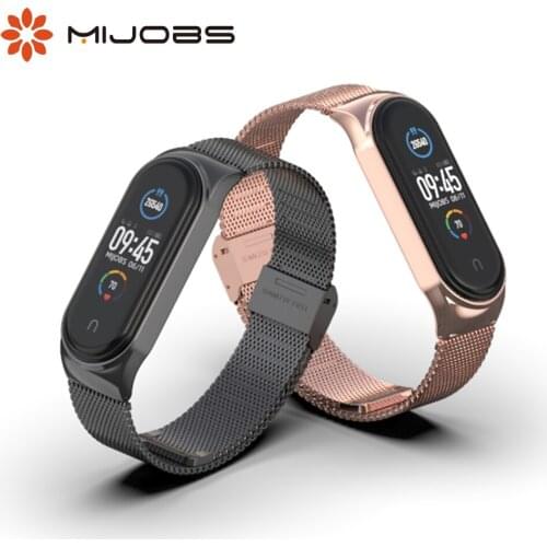 For Mi Band 3 4 5 Strap Metal Correa Bracelet for Miband 5 Opaska Pulseira Wristband for Xiaomi Xiomi My Bend 4 Global Version