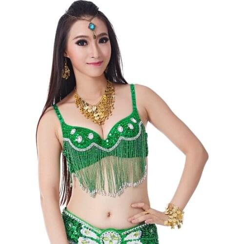 Six-diamond sling bra, belly dance bra, Belly Dance Dress jacket, dancer, beautiful back underwear, dance #DP0046