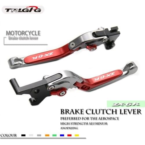 CNC Motorcycle Foldable Brake Clutch Levers Case for Kawasaki Ninja ZX6R ZX636R ZX6RR ZX-6RR 2000 2001 2002 2003 2004