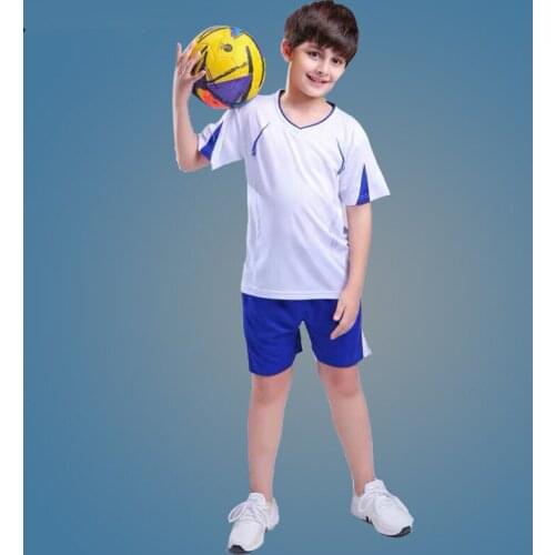 Children Football Jerseys sets boys girls sportwear kids youth Summer training suits v-neck Quick-dry Soccer Jerseys Tracksuit