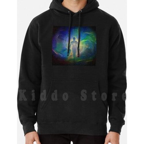 Aura Or Soul hoodies long sleeve Abstract Background Birth Bright Colorful Concept Cosmic Cosmos Cyberspace Death