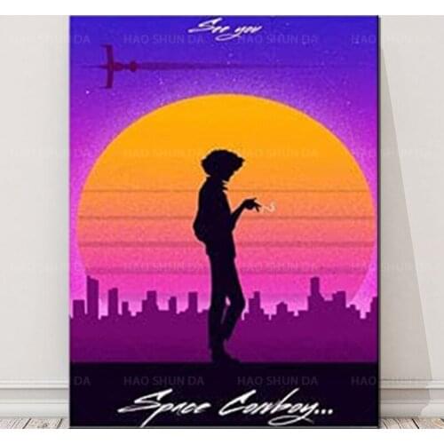 Canvas Pictures for Living Room Wall Star Cowboy Bebop Spike Spiegel Anime Cartoon Posters Canvas painting Wall Art home decor