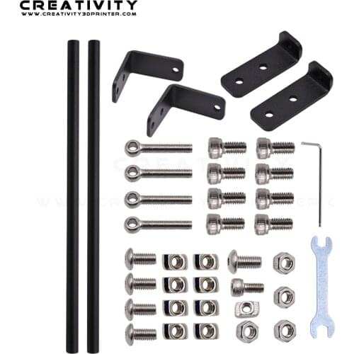 3D Printer Parts Supporting Pull Rod Kit Aluminum Alloy Tie Rod Set Compatible with Creality Ender-3/Ender-3S/Ender-3 Pro