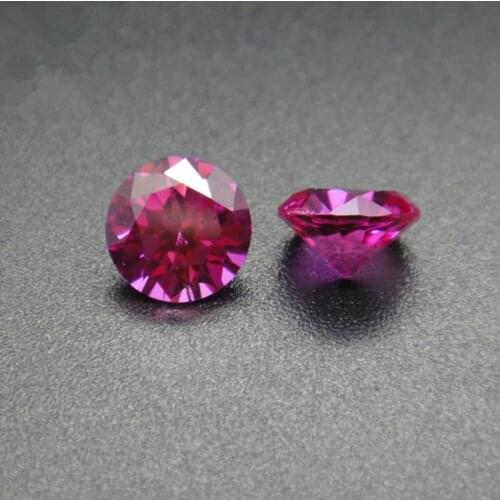 Joanlyn Pink Ruby Round Faceted Gemstone Brilliant Cut Ruby Gem Multiple Sizes to Choose C07R