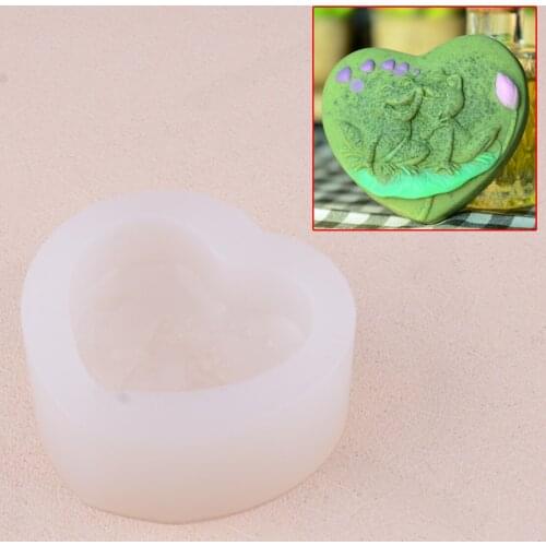 LETAOSK Frog Heart Silicone Soap Molds Diy Craft Handmade Candle Making Mould
