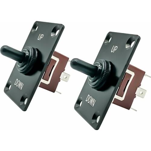 Marine Boat Yacht Trim Tab 3-Way (On)-Off-(On) Momentary Toggle Switch with Aluminum Panel DC 12V 2pcs