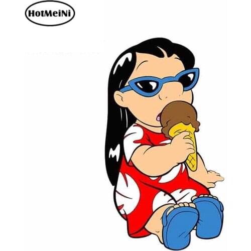 HotMeiNi 13cm x 7.3cm For Lilo & Stitch Fine Decal Vintage Drag Racing Decal Personality Stickers Car Styling Body For Car