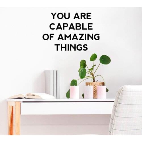 Delicate Inspiring Frase Wall Furnishing Decorative Wall Sticker For Home Decor Living Room Bedroom Removable Mural