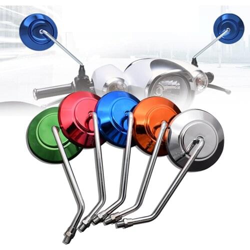 New Motorcycle Back View Mirror Electric Bicycle Rearview Mirrors Moped Side Mirror 8mm 10mm Round Universal