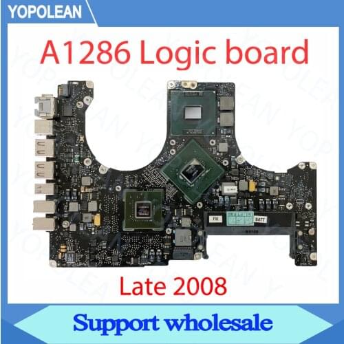 Original Tested A1286 Motherboard 820-2330-A/B 2.4Ghz 2.53Ghz 2.66Ghz for MacBook Pro 15" Logic Board Core 2 Duo Late 2008 years