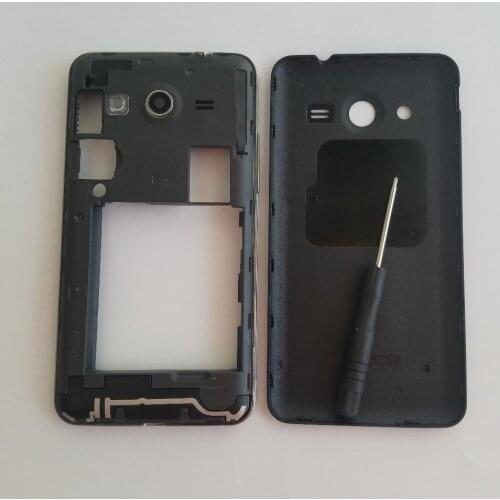 For Samsung Galaxy Core II 2 SM-G355H G355 G355H Original New Phone Housing Middle Frame Chassis With Rear Battery Door Panel