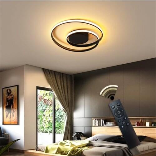 ORY Modern Ceiling Light Fixtures Round Black and White 3 Colors LED Dimmable Decorative For Home Office Hotel Bed Room