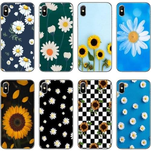 Silicon Soft Case For Huawei P30 P20 Pro P10 P9 P8 Lite Y5 Y6 Y7 Y9 P Smart Plus 2018 2019 Daisy Sunflower Floral TPU Phone Case