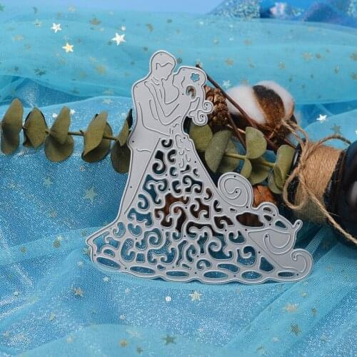 Dancing Couples heart frame Metal Cutting Die Stencils for DIY Scrapbooking Album Decorative Embossing Hand-on Paper Craft Cards