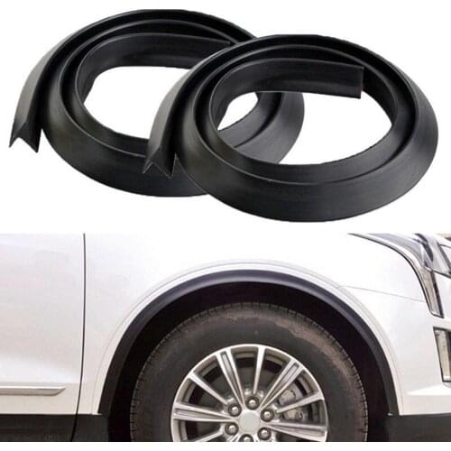 2Pcs 2cmx1.5m Universal Car Wheel Tire Eyebrow Fender Strip Protector Mudguard Flexible Durable Universal Anti-Scratch