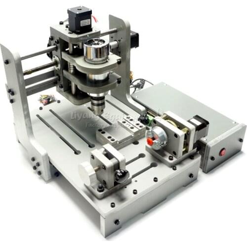 USB DIY Mini 4 axis Engraving Machine 300W Drilling Milling Wood Router 3020