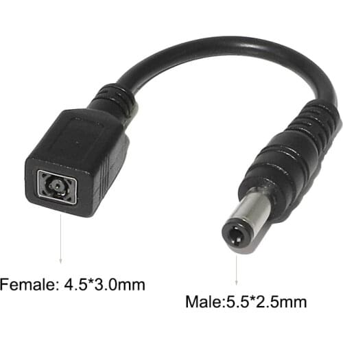 Laptop Power Adapter Plug Connector 4.5*3.0mm Female to 5.5*2.5mm Male Jack Dc Charging Cable for Asus Lenovo Notebook Charger