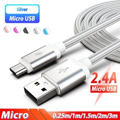 Micro USB Phone Cable Charge Usb Charger Cord For Redmi 8 8A 7 7A 6 5 UMIDIGI A5 A3S A3X PRO Ulefone Nylon Usb Charging Cables
