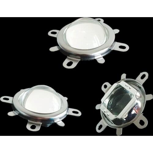1 set LED Lens Optical Glass 44mm 60 degree 50mm Reflector Collimator Fixed Bracket For 20W 30W 50W 100W COB High Power COB Chip