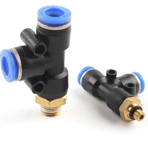 1PCS PD Pneumatic Quick Release Fitting Connector 4mm-12mm Male Thread Pneumatic Tube Elbow Connector Tube Air Push In Fitting