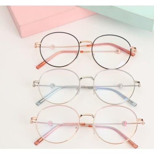 1PC Ultralight Metal Round Frame Eyeglasses Anti-UV Blue Rays Radiation Myopia Glasses Flat Mirror Eyewear -1.0~-4.0 Unisex