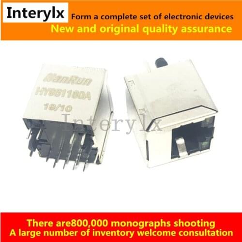 10PCS 100% NEW HY951180A RJ45 Transformer With Lamp Network Filter