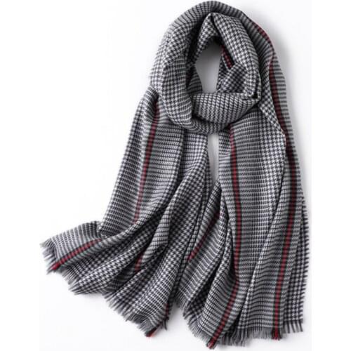 100%wool knit women korean style plover case grain thick scarfs shawl pashmina 2color 70x200cm