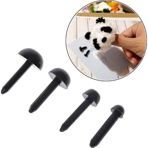 100Pcs 3mm/4mm/5mm/6mm DIY Doll Puppet Plastic Black Pin Safety Eyes For Handmade Doll Craft Children Kids Toy