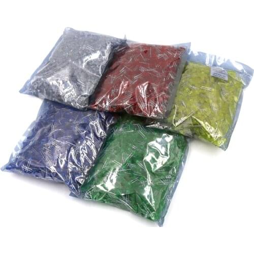 1000pcs/bag 5mm LED Diode 5 mm White Green Red Blue Yellow DIY Light Emitting Diode