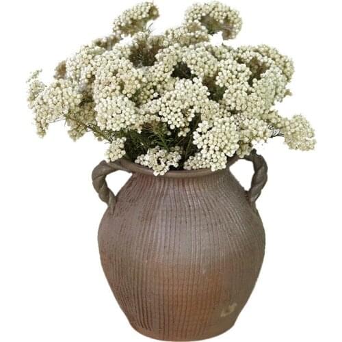 3pcs Natural Dried Immortal Millet Flower Pink Ramillete Flores Eternell Millet Flower Bouquet For Home Decor Beige No Vase