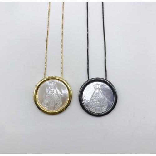 5pcs/lot Wholesale Shell Pendant Religion Necklace Metal Electroplated Fashion Jewelry
