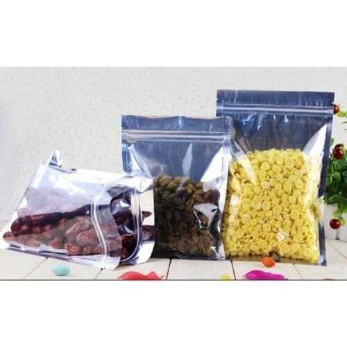500pcs 14x19cm Foil Flat Ziplock Bags Clear Plastic Bags Pe Zip Lock Bag For Cloth/food/gifts/Jewelry Packaging Display Bag