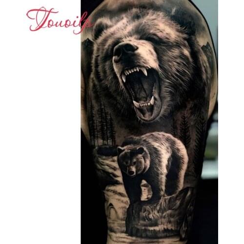 TOUOILP 5D DIY Diamond Painting Full Square/Round Drill"Animal black bear"5d Embroidery Cross Stitch Mosaic Home Decor