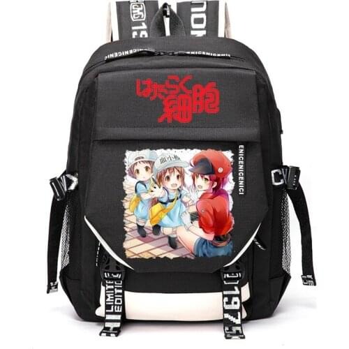 Unisex Anime Cells at Work! Red Blood Cell Seqkeqkyuu Platelet Outdoor Travel Rucksack Casual Schoolbag Student Backpacks