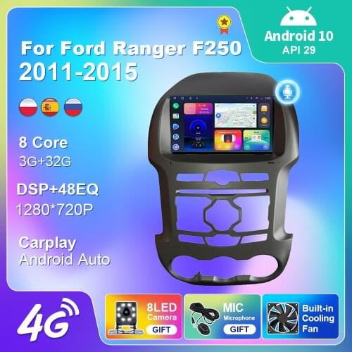 Auto Car Radio For Ford Ranger F250 2011-2015 GPS Navigation Multimedia Touch Screen Automotive Goods Backup Camera DSP No 2Din