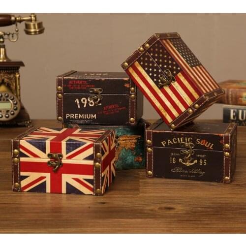 British jewelry storage box antique box home wooden storage box sugar box gift packaging