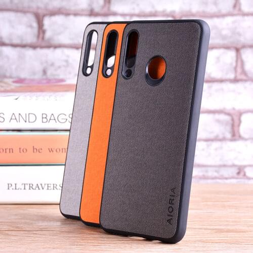 Case for Huawei P40 P30 Lite Pro funda Luxury textile Leather skin soft TPU hard PC cover for Huawei P40 P30 Lite case coque