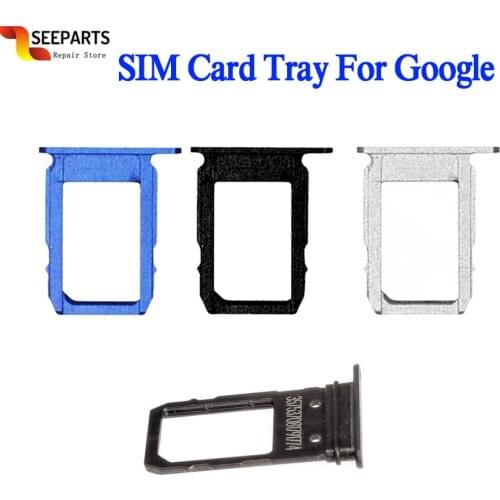 Sim Tray Holder For Google Pixel 2 XL Card Tray Slot Holder Adapter Socket Repair Parts For Google Pixel XL Sim Tray Holder