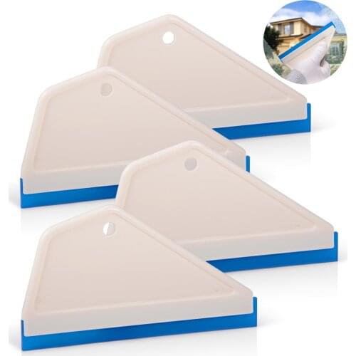 FOSHIO 4pcs Wrapping Tools Window Glass Car Cleaning Tint Tool Rubber Squeegee Water Snow Ice Scraper Vinyl Wrap Auto Cleaner