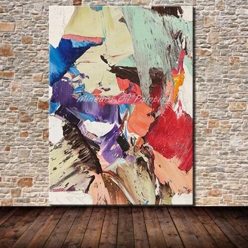 Mintura Art Hand Painted Abstract Oil Painting On Canvas Pop Art Modern Wall Art Pictures For Living Room Home Decor No Framed