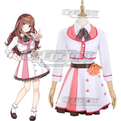 CUE! Bird Akagawa Chisa Cosplay Costume Anime Game Uniform Dresses Christmas Halloween Free Shipping CG958ZT