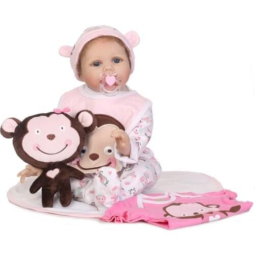 22inch 55cm reborn toys Doll babies Gift sleeping menina handmade vinyl collectible baby dolls kids birthday gift best toy