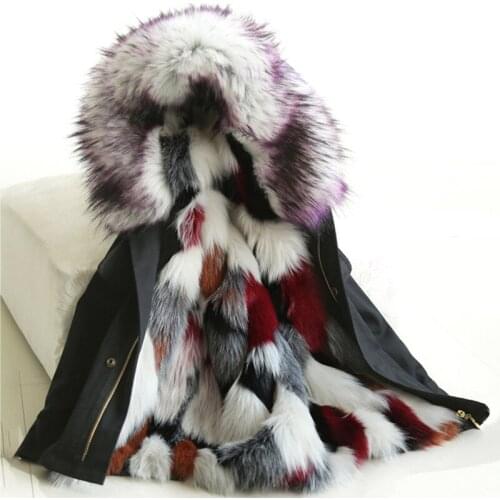 2021 Winter Warm Boys Parkas Jacket Hooded Faux Fur Teenager Girls Coats Outdoor Windproof Children Outerwear Kids Snow Clothes