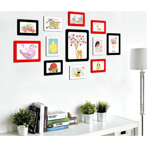 Wall Mounted 5 Inch Photo Frame Magnetic Picture Holder Living Room Art Decor frames for pictures porta retrato